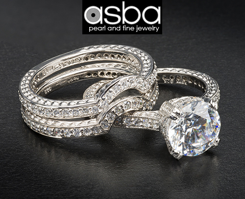 Asba engagement and wedding jewelry for available at Medawar